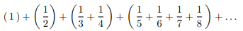 grouping proof for the harmonic series