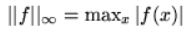 norm of a continuous function space