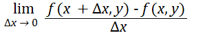limit partial derivative