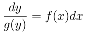 separation of variables multiply both sides of the equation