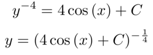 separation of variables differential equation example