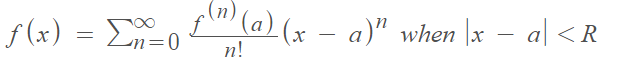 function written as a power series