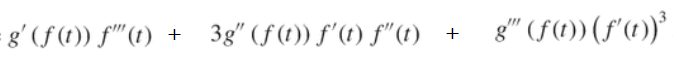 solution for Faà di Bruno's Formula example
