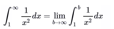 Replace the improper integral with a limit