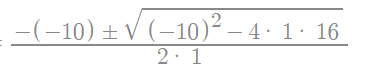 quadratic formula for curve sketching