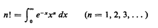 factorial function