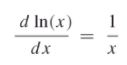 derivative of lnx