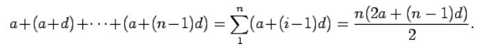 finite arithmetic series