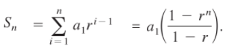 sum of geometric sequence