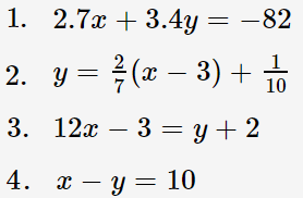 standard form example