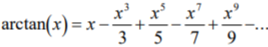 arctan series expansion