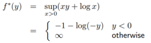 conjugate function negative log