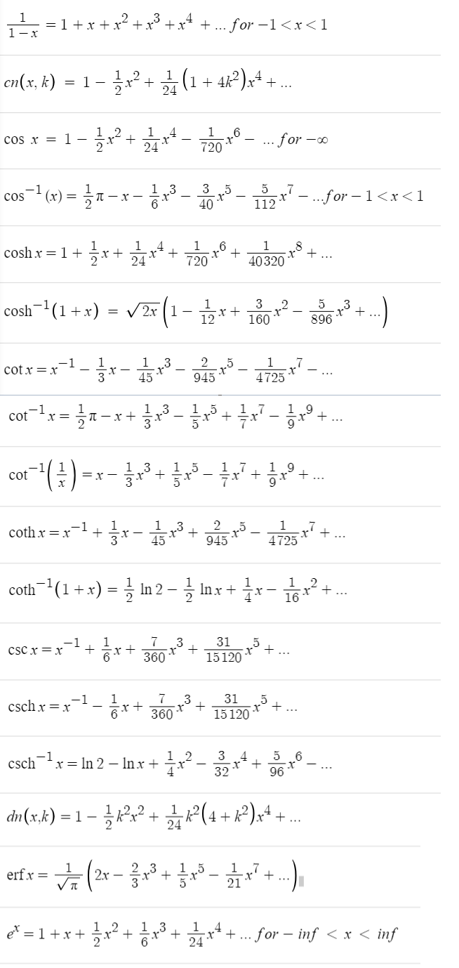 common series expansion part 1