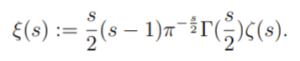 riemann xi function