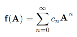 matrix function infinite series