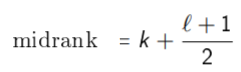 midrank formula
