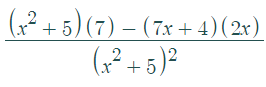 quotient rule formula example