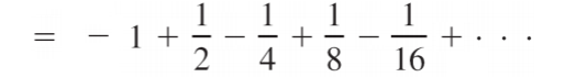 alternating geometric series even terms