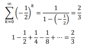 Sum of geometric clearance series calculator