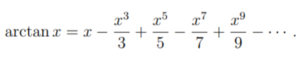 arctan series expansion 1