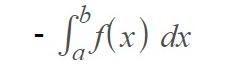 definite integral for negative area