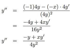 finding the second derivative implicitly step 4