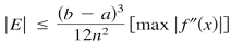 error for trapezoidal rule 2