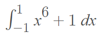 even definite integral example