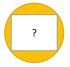 inscribed rectangle within a circle
