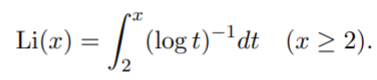logarithmic integral function