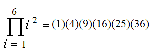 poduct notation pi example