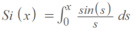 sine integral function