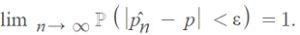 weak law of large numbers formula