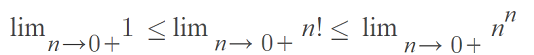 zero factorial limits