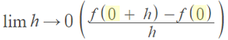 finding the tangent line at x = 0