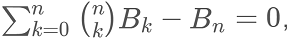 umbral notation for bernoulli numbers