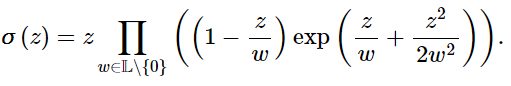 weierstrass elliptic function