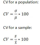 coefficient of variation formula