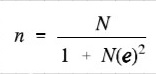 yamane's formula sample size