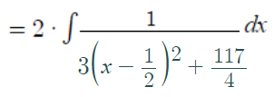completing the square integral 2