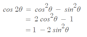 cos double angle formula