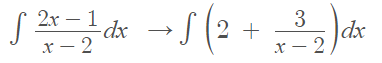 integration by long division