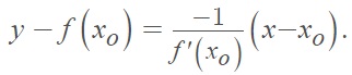 normal line formula