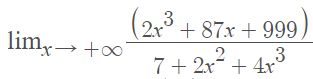 polynomial special limit