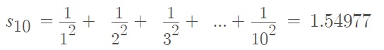 10th partial sum