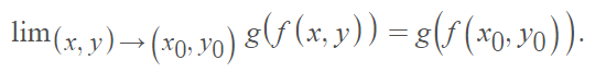 continuity of a composite function