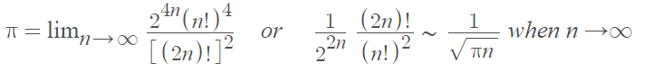 definition as limit and factorials