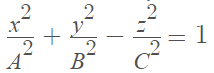 hyperboloids of one sheet equation
