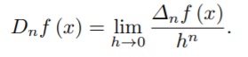 nth Riemann derivative
