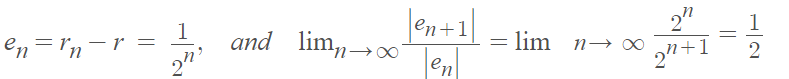 order of convergence example 1